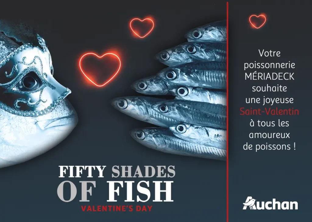 Flyer saint-valentin en poissonnerie