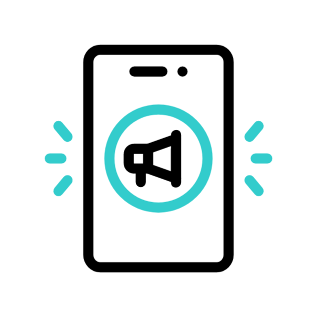 gif animé d'une publicité sur téléphone