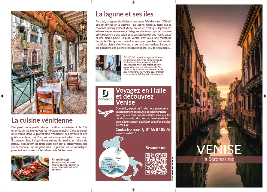 depliant informatif sur Venise pli accordéon
