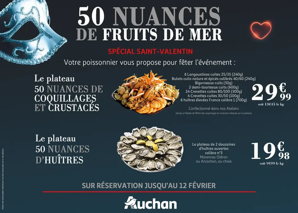 flyer 50 nuances de fruits de mer